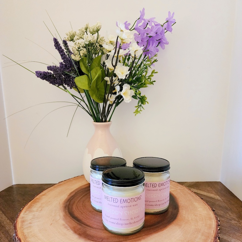 homemade strawberry shortcake candle